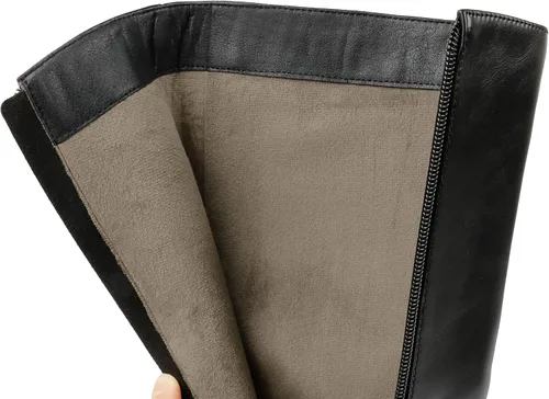 Vista 4 de COLETER Botas altas hasta la rodilla para mujer, con punta puntiaguda, hebilla de aguja, botas de vestir con cremallera