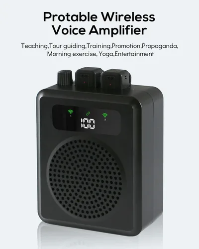 Vista 8 de Amplificador de voz para profesores Micrófono Lavalier portátil y altavoz Personal Voice Amplifier Wireless Microphone Lavalier, Portable Voice
