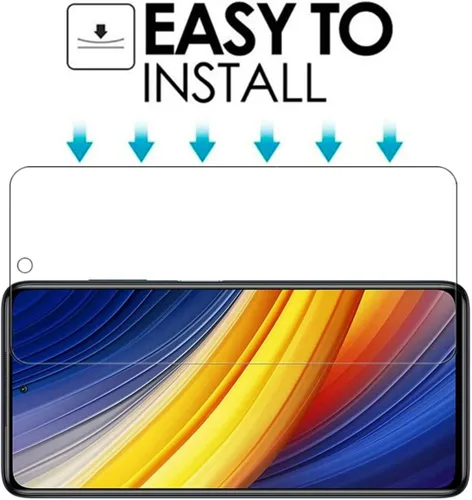 Vista 6 de Protector de pantalla transparente HD para Xiaomi Poco X3 Pro 2021 de vidrio templado - [Paquete de 2] Protector de pantalla antiarañazos de dureza