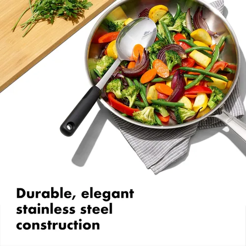 Vista 8 de OXO Good Grips - Juego de utensilios de cocina de acero inoxidable para preparar y servir, 6 piezas