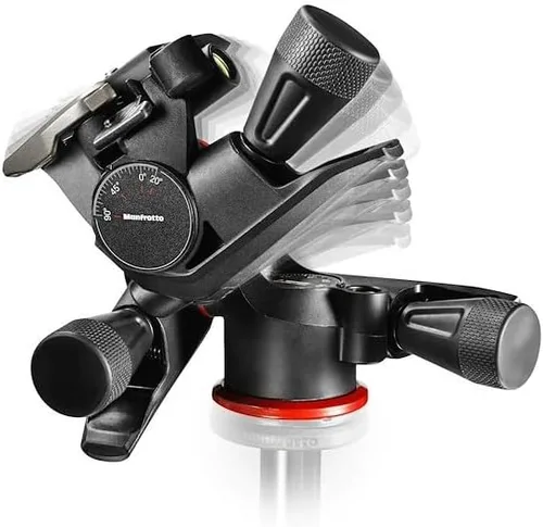 Vista 6 de Manfrotto Kit Trípode de 3 secciones, trípode para cámara con cabezal de 3 vías en aluminio con sistema de liberación rápida de movimiento, kit
