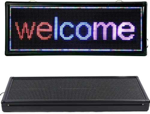 Vista 10 de Letreros LED de publicidad enormes y brillantes de 110 V, letreros abiertos para negocios, control de disco, pantalla LED programable para PC