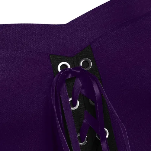 Vista 6 de Vestido gótico para mujer, vestidos de hombros descubiertos de Halloween, talla grande, vestido de manga acampanada, vestido medieval sexy