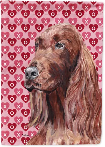 Vista 23 de Caroline's Treasures SS4484GF Bandera de jardín con diseño de bulldog inglés y corazones para el Día de San Valentín, bandera decorativa para patio