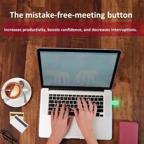 Vista 3 de MuteMe Mini - USB A - Botón de silencio físico iluminado para Zoom, Teams y más (como se ve en Shark Tank). Software gratuito para Windows/Mac