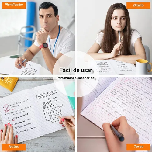 Vista 7 de feela Cuaderno de composición, paquete de 8 cuadernos de 8 colores pastel a rayas universitarias a granel, bloc de notas con cubierta de mármol 8