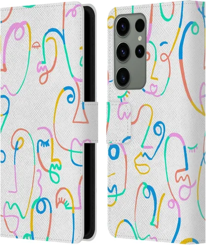 Vista 92 de Head Case Designs Officially Licensed Ninola Brushstrokes Multi Colorful Leather Wallet Case Compatible with Samsung Galaxy A07 4G