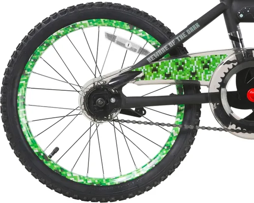 Vista 11 de Minecraft 18-Inch Kids Bike - Unisex Bike with Creeper Graphics, Coaster Brake, Adjustable Seat, Removable Training Wheels, Ages 6-9, 42”-53” Tall