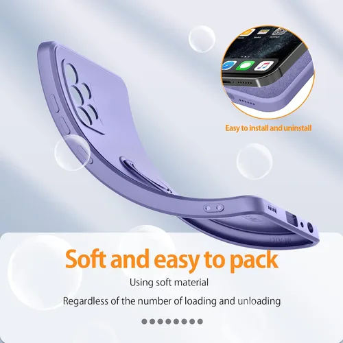 Vista 3 de Funda para Samsung Galaxy A53 5G, con soporte giratorio de 360° Púrpura