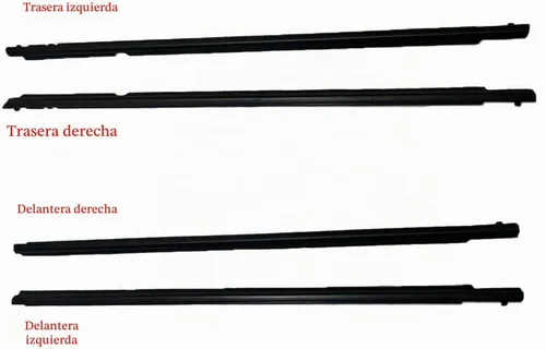Vista 3 de Para Toyota Corolla 2003 2004 2005 2006 2007 2008 moldura de ventana de coche burletes cinturón de sellado 4 piezas (negro)