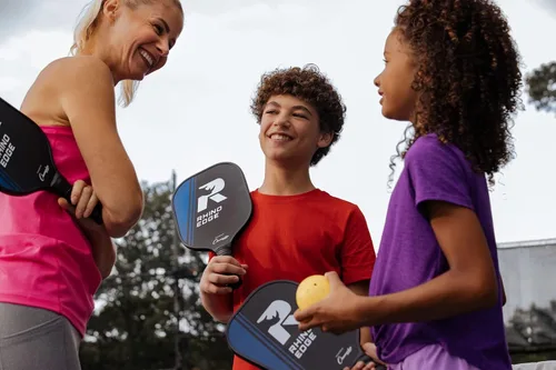 Vista 7 de Champion Sports - Palas de pickleball de rinoceronte: palas de pickleball para interiores o exteriores en madera, aluminio, fibra de vidrio, Borde