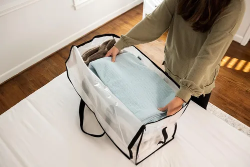 Vista 5 de ClearSpace Bolsas de mudanza o bolsa de almacenamiento de gran tamaño – Cajas grandes para mudanzas con correas de mochila, cremalleras y asas