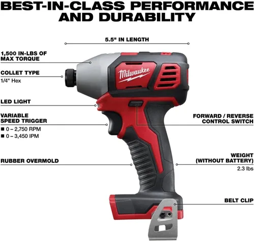 Vista 4 de Milwaukee 2696-24 M18 Kit de herramientas combinadas compactas inalámbricas