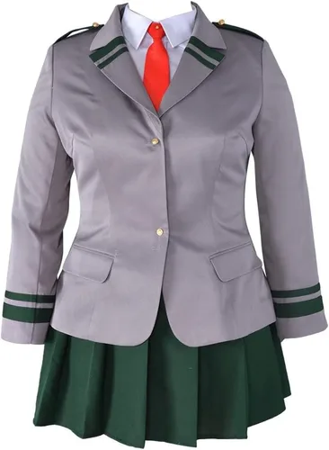 Vista 6 de miccostumes Disfraz de superhéroe de anime para mujer, uniforme escolar