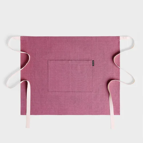 Vista 11 de Solino Home Delantal de lino estilo bistró para servidor, lazos extralargos con bolsillos, medio delantal de lino 100% puro para hombres y mujeres