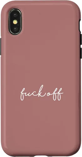 Vista 5 de Funda para iPhone 16 Dusty Rose Fuck Off Divertida manuscrita a mano con refranes sarcásticos groseros