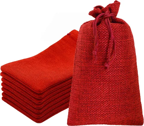 Vista 47 de Mandala Crafts Bolsas de regalo con cordón de arpillera negra de 10 x 12 pulgadas para regalos, 20 bolsas grandes de lino para regalo, dulces, café