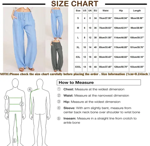 Vista 7 de Pantalones de algodón recortados de cintura elástica de color sólido para mujer