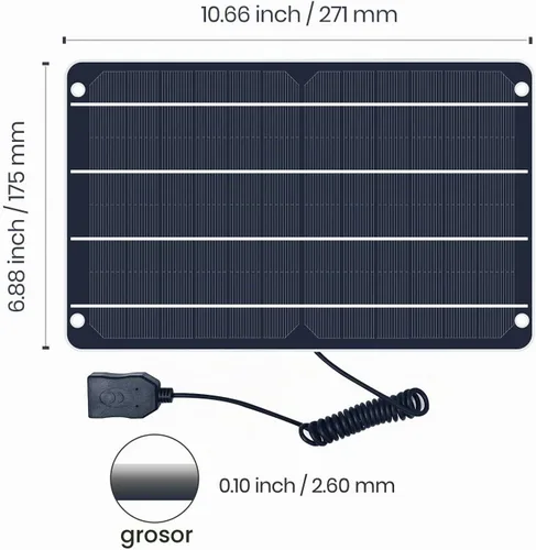 Vista 7 de FlexSolar Mini panel solar USB de 6 W, módulo monocristalino impermeable IP67 Kit de bricolaje con material PET para teléfono inteligente