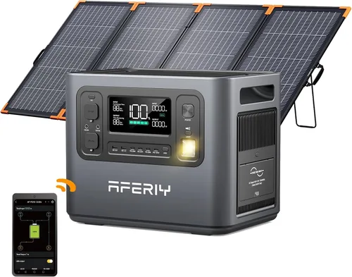Vista 10 de AFERIY P210 Estación de Energía Portátil 2400W, Generador de Batería LiFePO4 de 2048Wh con Carga Rápida USB-C PD 100W para Emergencias, Cortes