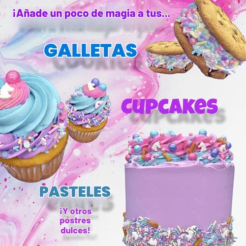 Vista 7 de Manvscakes, chispas rosas, para San Valentín, chispas para pastel, sin gluten, galletas, chocolate, fondant, cobertura de princesa, helado, Rosa Azul