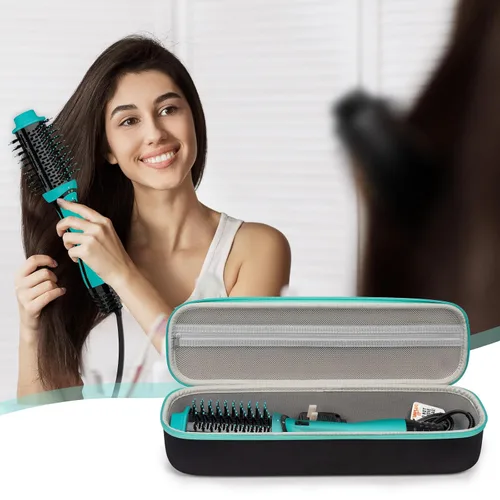 Vista 5 de Funda para Revlon One Step Volumizer Plus - Secador de pelo y estilizador, estuche de viaje duro para Revlon One Step Volumizer Plus 2.0 Cepillo