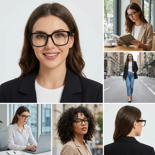Vista 8 de Lentes miopía para distancia, visión de visión lejana, lentes de miopía para conducir miopía, lentes sin lentes de lectura Negro