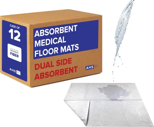 Vista 9 de American Hospital Supply Tapete desechable absorbente [40 x 28 pulgadas], tapete médico quirúrgico con hoja trasera antideslizante, parte inferior