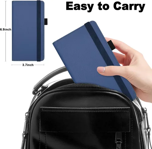 Vista 6 de RSAquar Funda para chequera personal, soporte para chequera con bloqueo RFID y divisor de plástico transparente integrado para cheques duplicados