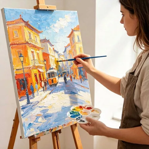 Vista 7 de ZENFUN Paquete de 15 bandejas de pintura con 7 pozos, bandeja de mezcla de pintura de plástico blanco, plato de pintura de acuarela para arte al
