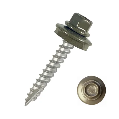 Vista 16 de EAGLE 1 Tornillos para Techos de Metal #10 - Tornillos Autorroscantes con Cabeza Hexagonal Pintada y Arandela de Goma EDPM para Metal a Madera