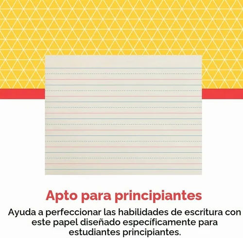 Vista 3 de School Smart Papel de periódico rojo y azul, rayas de 3/4 pulgadas, 11 x 8-1/2 pulgadas, 500 hojas, blanco