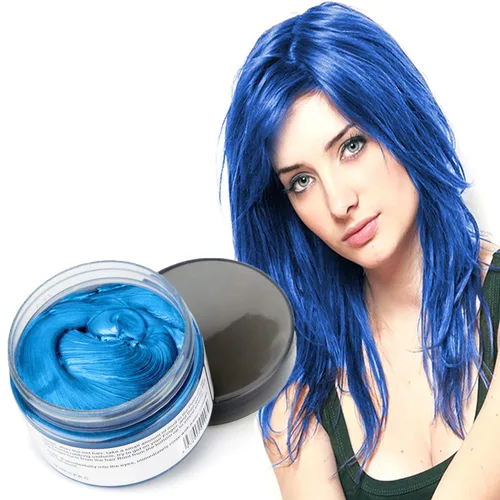 Vista 11 de Cera de color negro para el cabello, crema de peinado instantáneo, 4.23 onzas, cera natural temporal para fiestas, cosplay, Halloween, uso diario