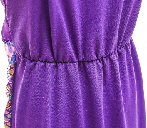 Vista 6 de Cutescan Disfraz de sirena para niñas, vestido de princesa, fiesta de cosplay con accesorios