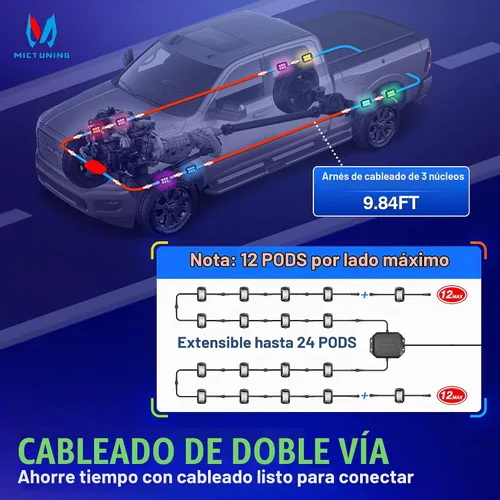 Vista 6 de MICTUNING C2+ RGB+IC - Luces de repuesto para 2 cápsulas (sin controlador)