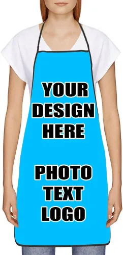 Vista 37 de Delantales personalizados con diseño de imagen de texto fotográfico para adultos, hombres, mujeres, parrilla, cocina, 40