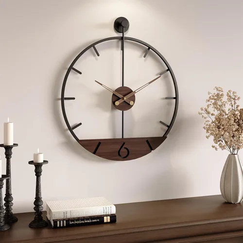 Vista 9 de Cuspin Reloj de pared de 24 pulgadas con engranajes, reloj de metal