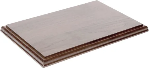 Vista 11 de Plymor Base de exhibición rectangular de madera maciza de nogal con borde Ogee, 6.875 pulgadas de ancho x 4.875 pulgadas de profundidad x 0.75
