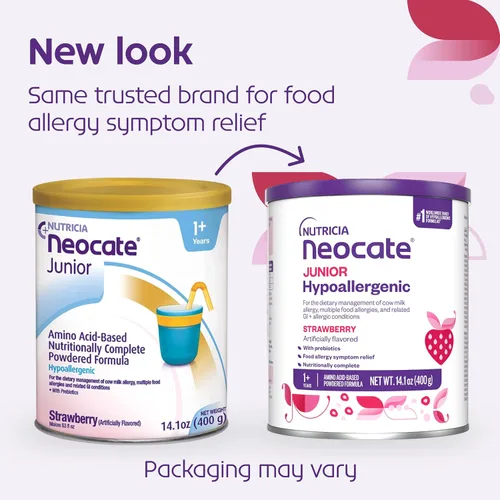 Vista 2 de Nutricia Neocate Junior - Fórmula hipoalergénica, sin lácteos, a base de aminoácidos para niños de 1 año en adelante - Para niños pequeños, niños