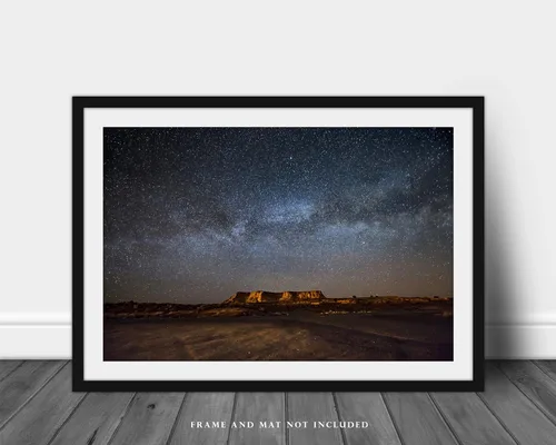 Vista 3 de Impresión fotográfica de cielo nocturno (no enmarcado) imagen de la Vía Láctea sobre la mesa en el espacio del desierto de Arizona, arte de pared