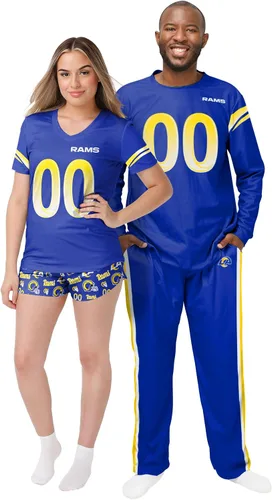 Vista 3 de FOCO Conjunto de pijama para mujer con logotipo del equipo de la NFL