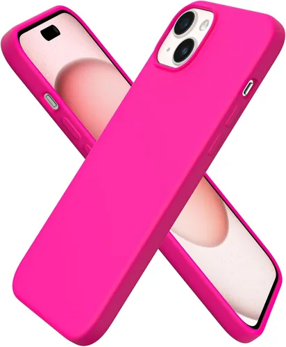 Vista 25 de ORNARTO Funda compatible con iPhone 15 Plus de 6.7 pulgadas, silicona líquida delgada de 3 capas cubierta completa de goma de gel suave, funda