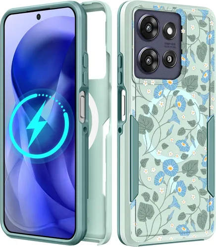 Vista 89 de Funda para Moto G 5G 2024 – Compatible con MagSafe para mujeres y niñas, bonita funda protectora magnética para teléfono, diseño femenino Kawaii