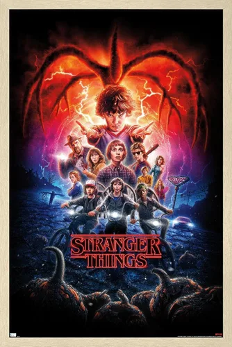 Vista 16 de Trends International Netflix Stranger Things: Season 2 - Póster de pared de una hoja, 22.4 pulgadas de largo x 14.7 pulgadas, versión enmarcada