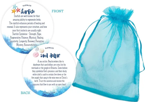 Vista 4 de Juego de 2 piezas elásticas para mujer con diseño de estrellas de mar y dólar de arena Colección SPUNKYsoul