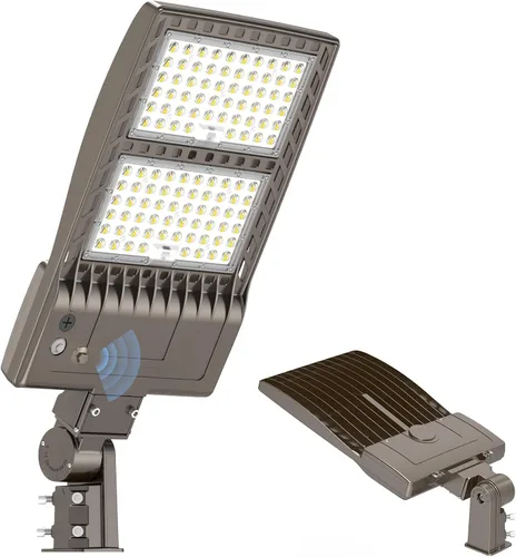 Vista 31 de KUKUPPO Luz LED de estacionamiento de 200 W, luz de poste de estacionamiento de grado industrial con certificación DLC UL, luz LED caja de zapatos