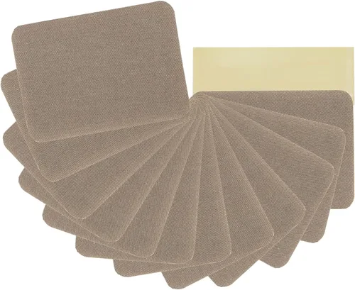 Vista 13 de 12 piezas de parches termoadhesivos de tela de alta calidad, pegamento fuerte, kit de decoración de reparación 100% algodón, tamaño 3 x 4-1/4