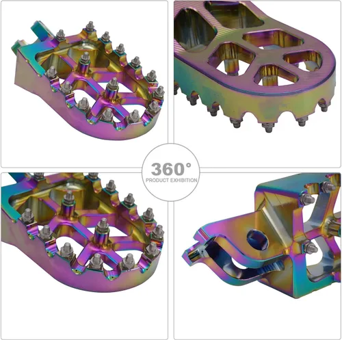 Vista 3 de AnXin Estriberas Reposapiés Pedales de Pie Apoyos CNC MX para KLX300 KLX300R KLX300SM 97-07 20-24 KLX250 06-20 KLX250S 09-14 KLX250R 94-96 KLX650