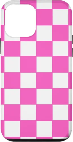 Vista 15 de Funda de tablero de ajedrez clásica a cuadros rosa y blanco para iPhone 16