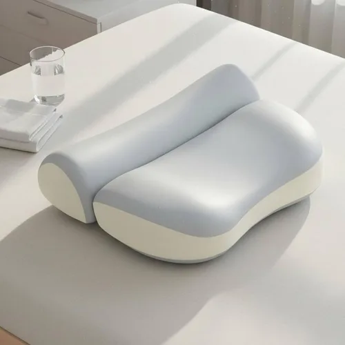Vista 2 de Memory Foam Pillow Cervical Pillow Neck Pillow with Contoured Shape for Neck and Shoulder Alignment Slow Resilient Foam Removable Cover Suitable for
